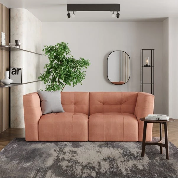 Modular Squish Clay Tonal Chenille 2 Seater Sofa