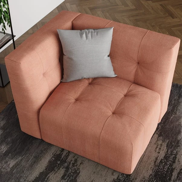 Modular Squish Clay Tonal Chenille 2 Seater Sofa - Image 8